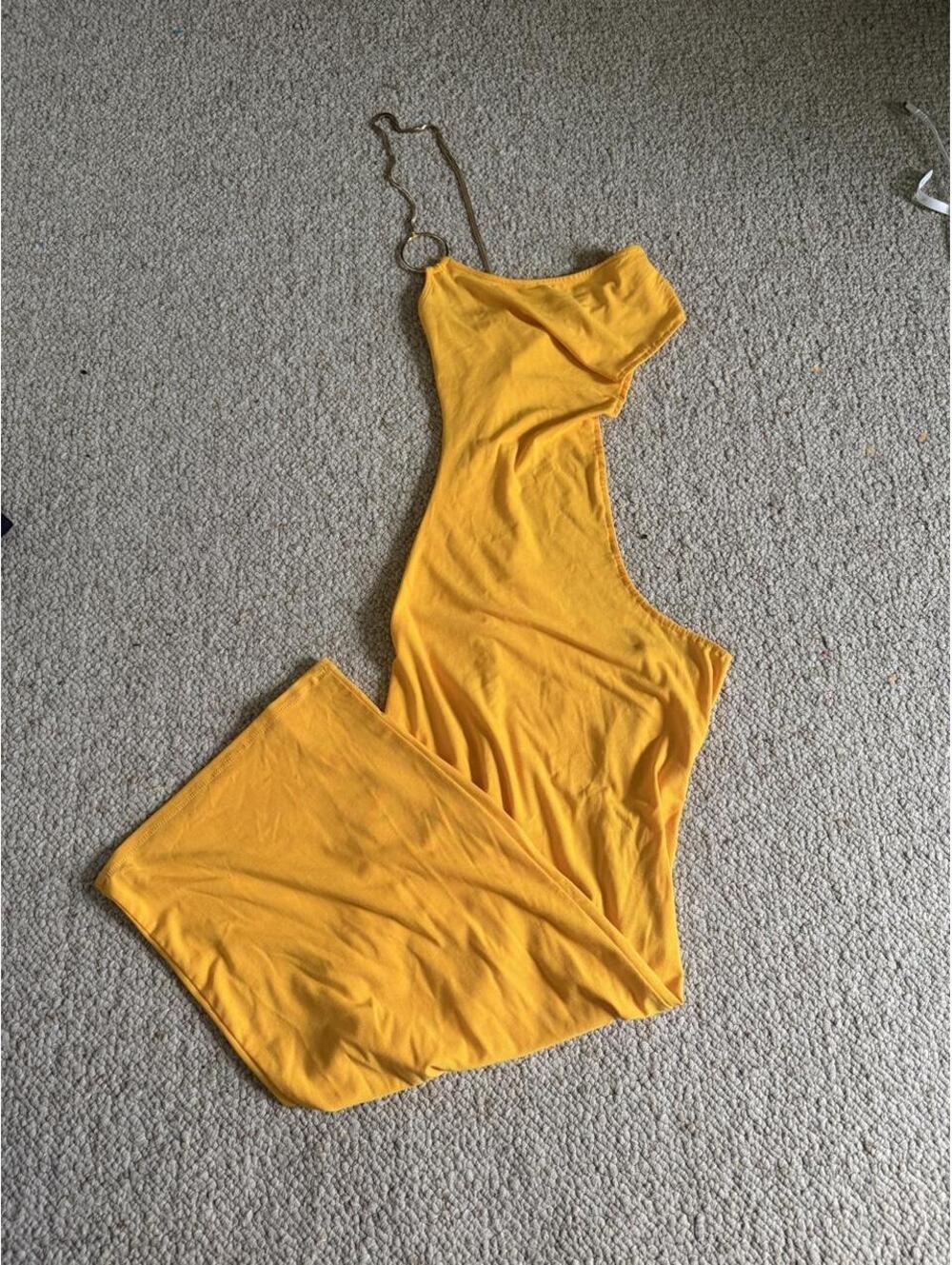 Revolve Weworewhat snake chain cut out maxi dress